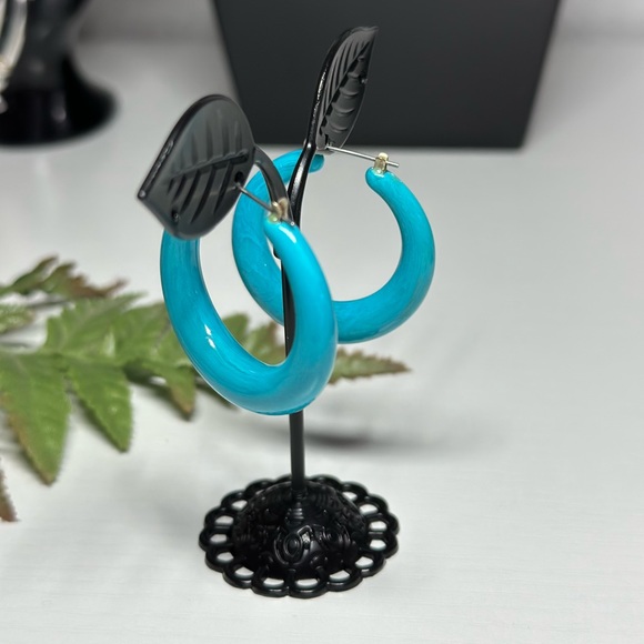 Teal Blue Womens Earrings - Picture 2 of 6